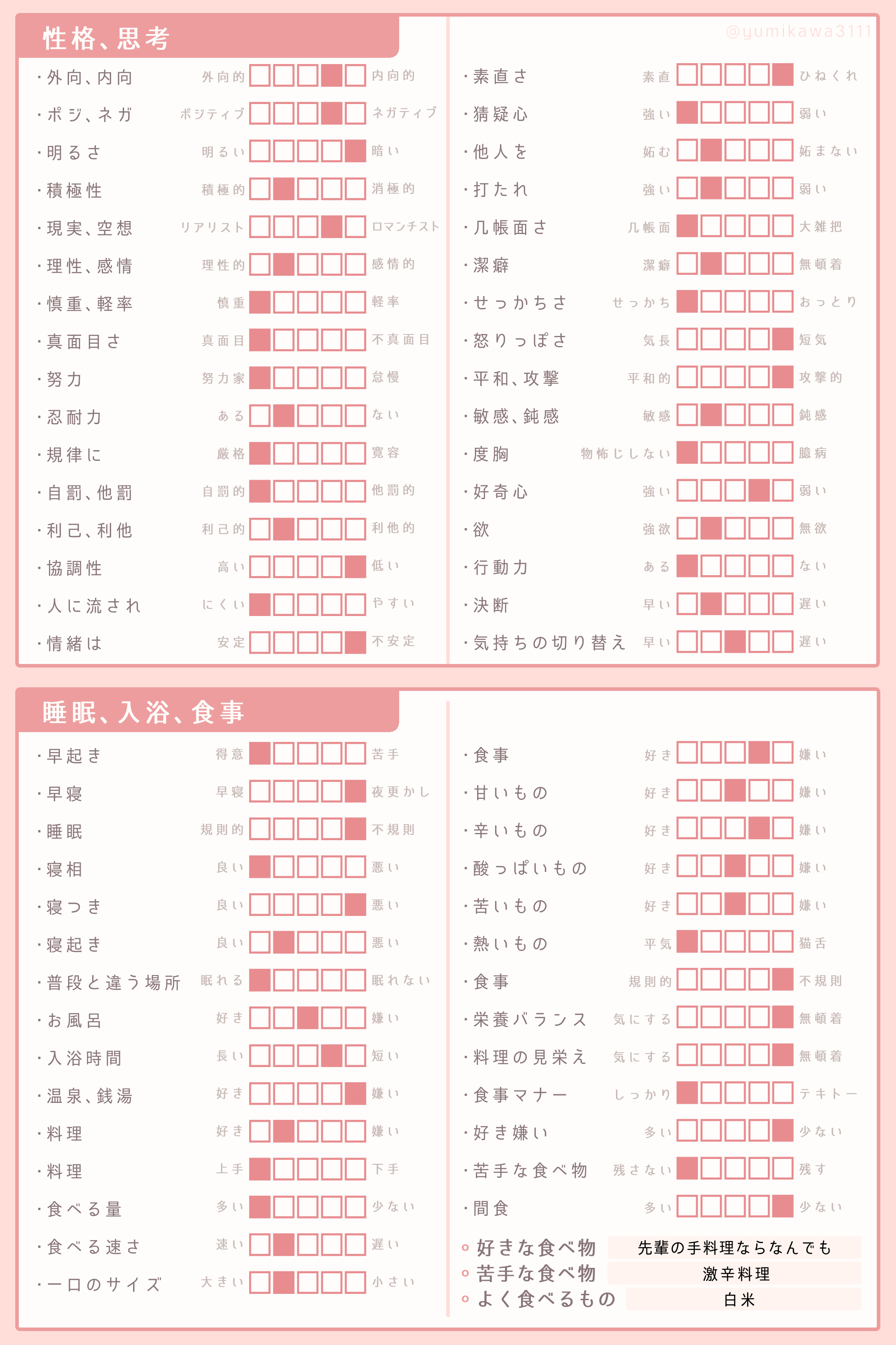 一瀬夏生の超詳細設定２